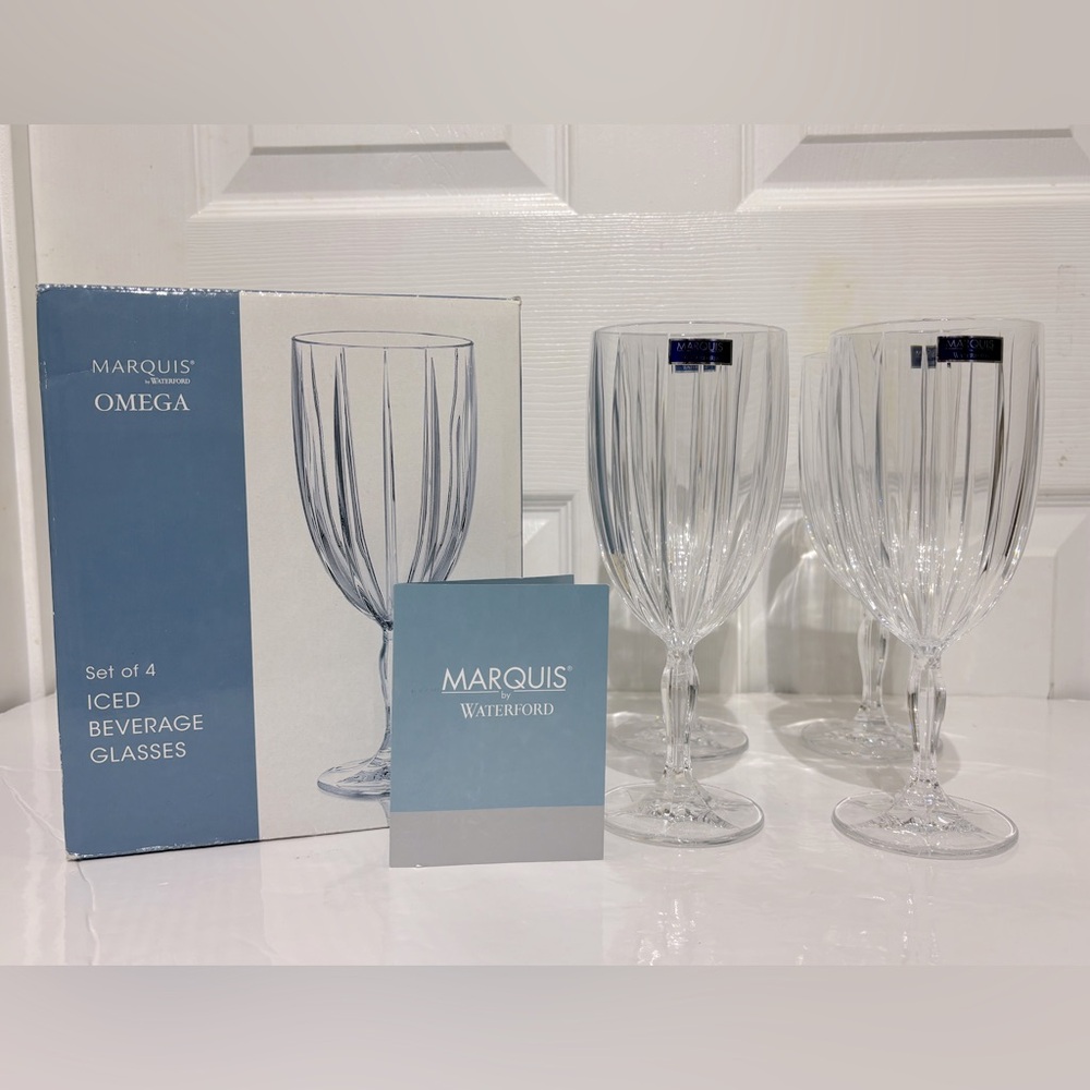 NWT Marquis by Waterford Omega  Iced Beverage Glasses Set of 4